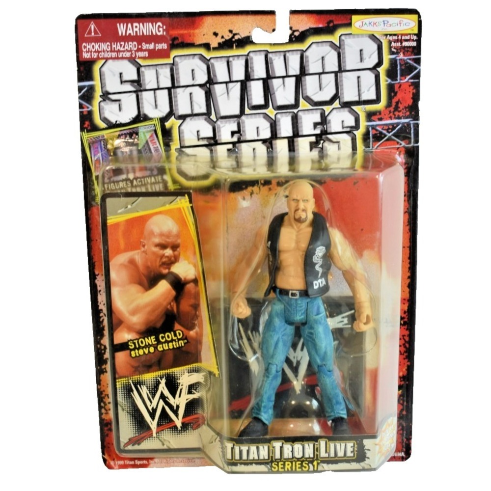 1999 Jakks Pacific Survivor Series Stone Cold Steve Austin Series 1 WWF Figure